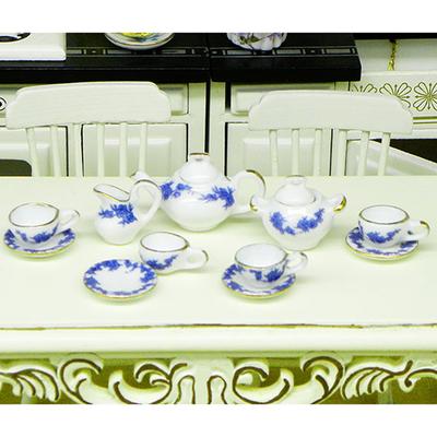 11Pcs/Set 1:12 Dolls House Miniature Dish Cups Pot Set Toys Dollhouse Accessory