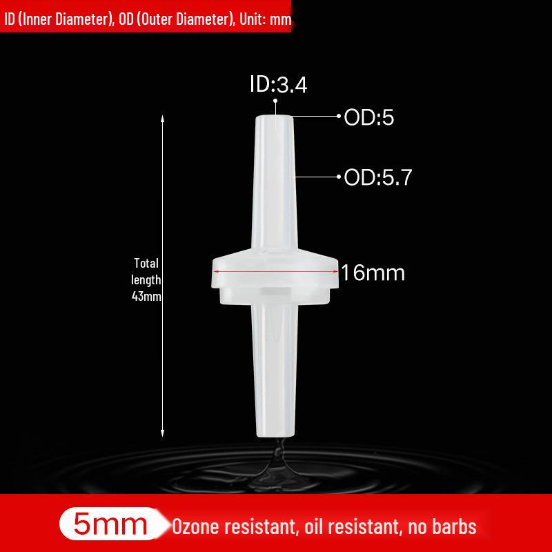 Innovator Mini One-Way Check Valve: Ozone & Oil Resistant, Prevents Backflow, Water-Stop Plastic Valve.