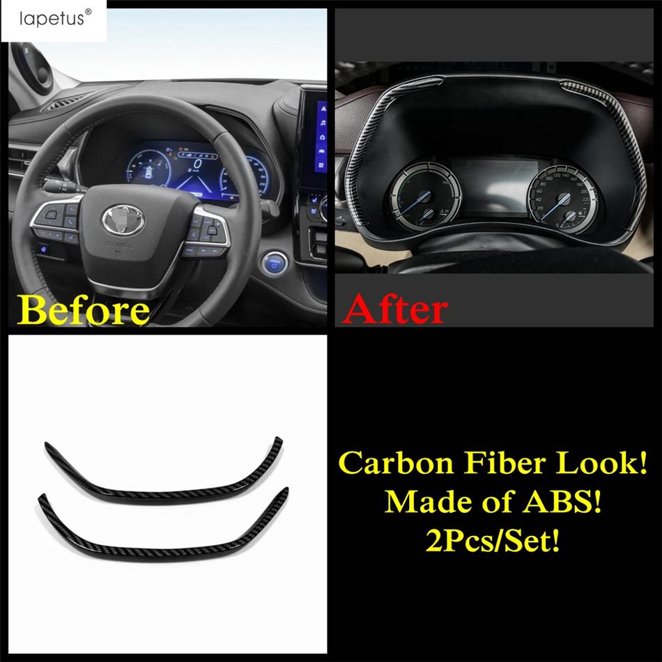 Carbon Fiber Window Lift / Gear Shift Panel / Water Cup / Air AC Cover Trim Accessories For Toyota Highlander / Kluger -2025