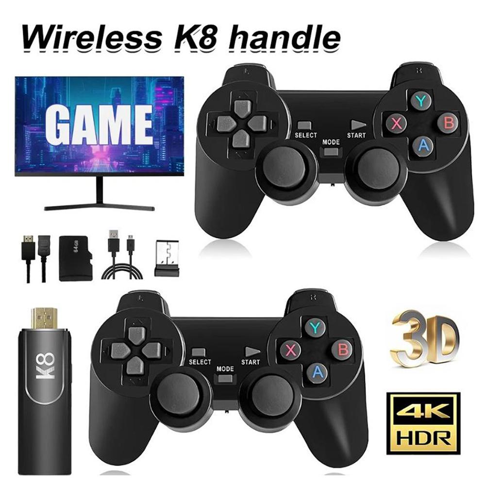 X2 Plus/K8/M8/M15 Gaming Console 58000+ Games TV Handheld Game Console HDMI-Compatible Wireless Gamepads for PS1 N64 DC