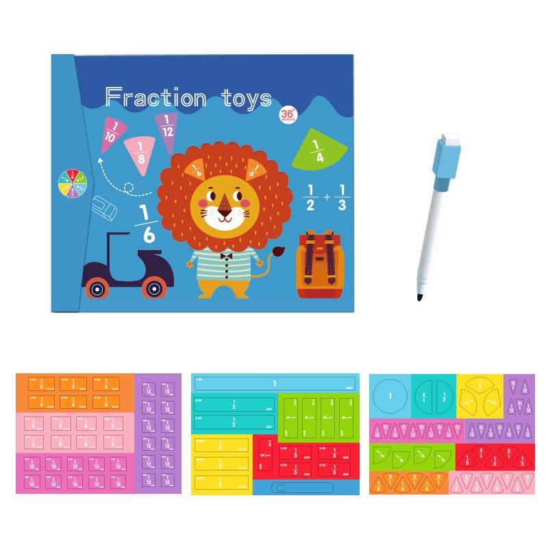 Magnetic Fraction Demonstration Book, Magnetic Fraction Tiles, Fractions Manipulatives, Score Disk Demonstrator