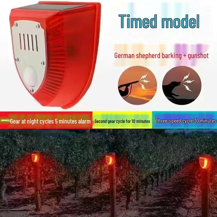 Solar Animal Repeller: Outdoor Motion-Activated Sound & Light Alarm for Wild Boars & Anti-Theft