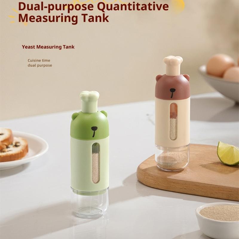 Space Saving Kitchen Spice Dispenser Press Type Portion Control Sealed Lid Food Safe Storage For Baking Seasonings