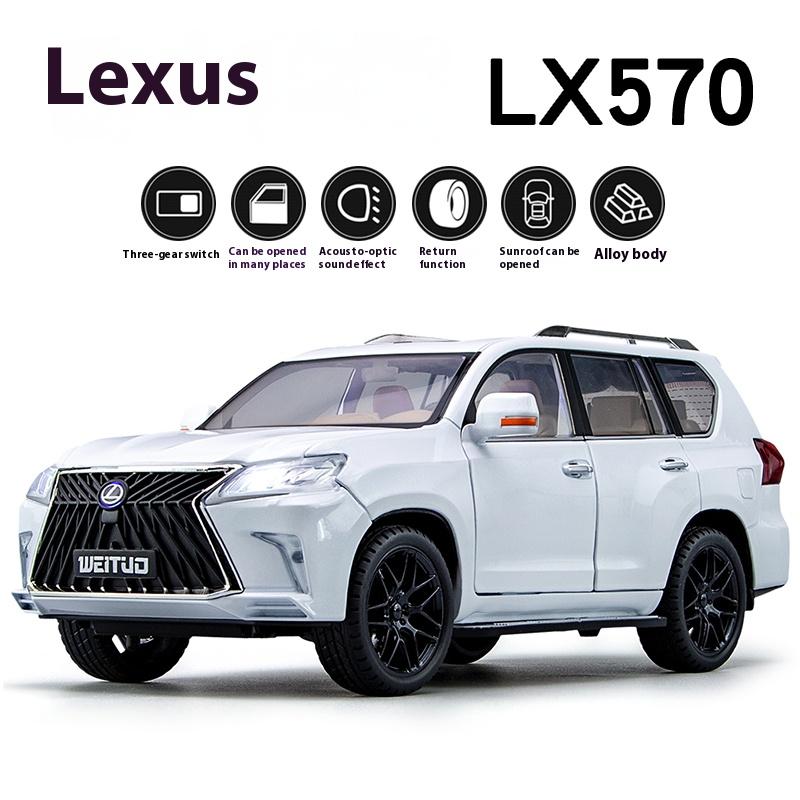 Stor 1/18 Skala Lexus LX570 Offroad SUV Metalllegering Støpt Bilmodell Kjøretøy Dekorative Trendy Ornamenter for Venn Gave Bursdag