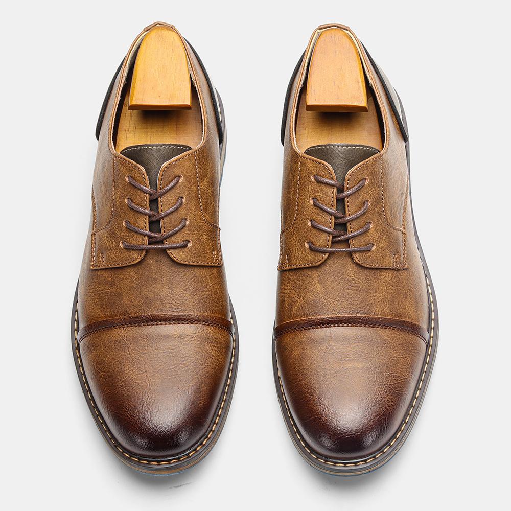 Men Leather Shoes Brand Comfortable 2026 Fashion Men Derby Shoes