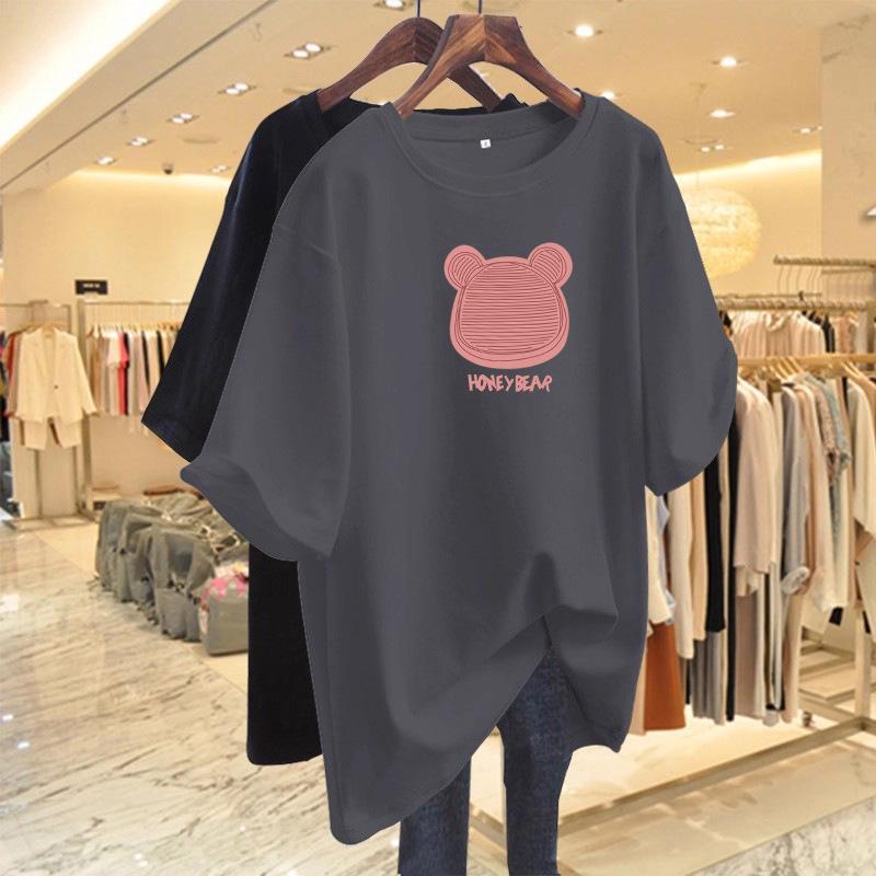 Women's Summer 2026 Loose-Fit Cartoon T-Shirt with Round Neck and Short Sleeves