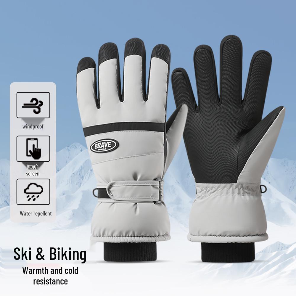 

Унисекс Зимние Уличные Лыжные Перчатки: С флисовой подкладкой, водонепроницаемый, с сенсорным экраном и ветронепродуваемый.