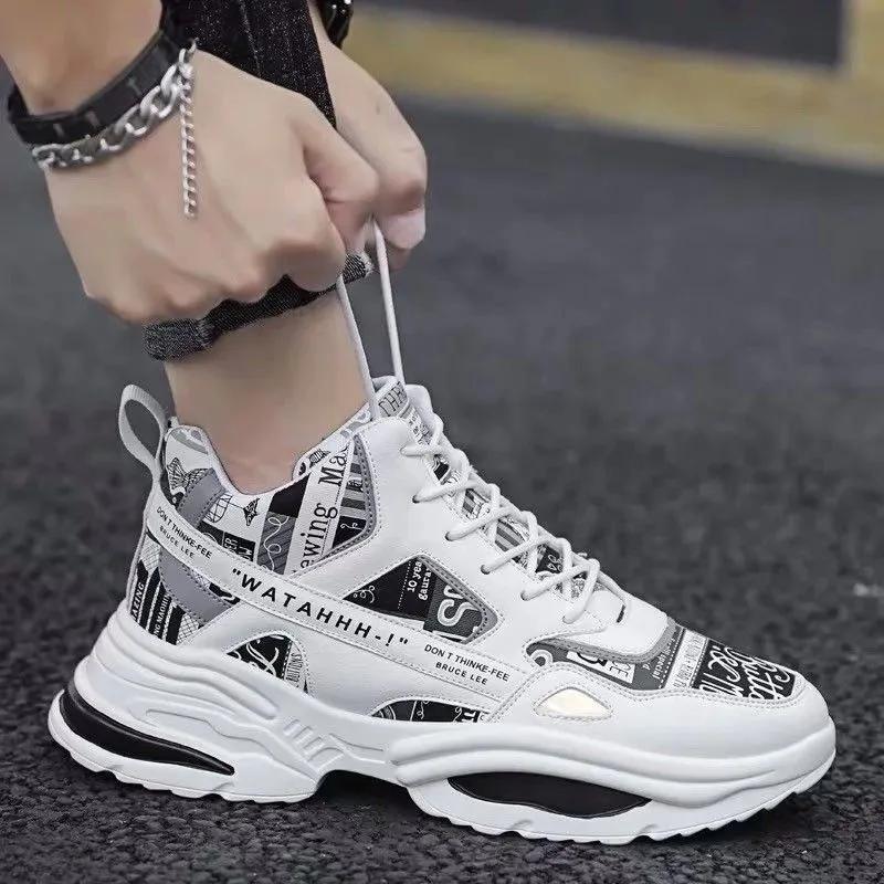 Classic High Top Discounted Men's Shoes New Fashion Trend Casual Shoes for Teenagers and Students Morning Running Sports Shoes