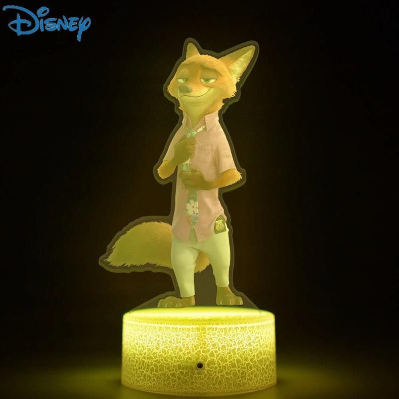 Zootopia Cute Anime Bedroom Decoration Usb Night Lights Kids Birthday Personalized Gift Aesthetic Room Decor