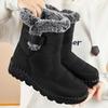 Snow boots, winter women's boots with plush and thick cotton boots, polyurethane long boots, high cut and thick soled cotton shoes