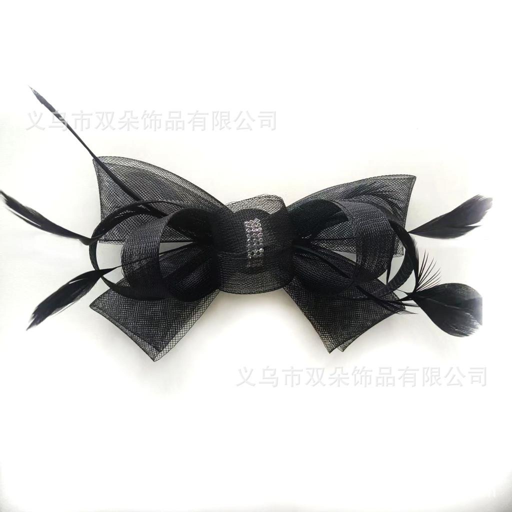 New Feather Headdress Bridal Hair Accessories Dinner Top Hat Jockey Club Hair Accessories Hairpin Photo Accessories Party Headdress