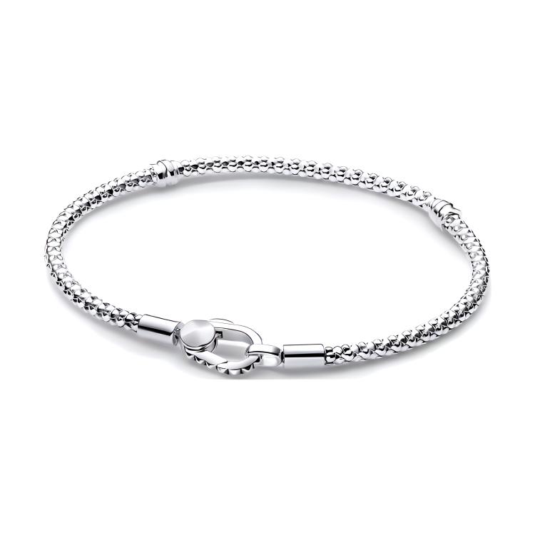 

Pandora Solid Color Design 925 Silver Bracelet Women bracelet 593681C00 Box,19