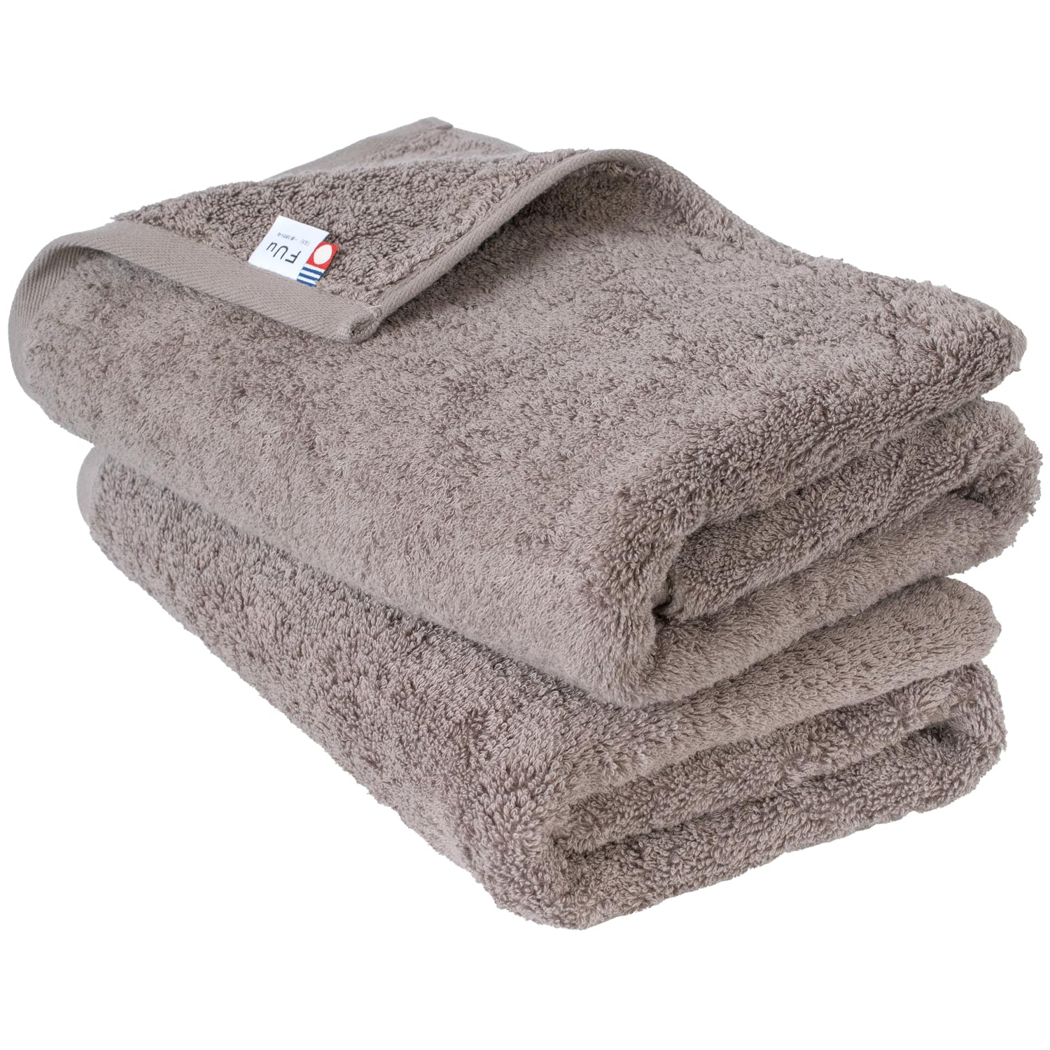 

Bloom Imabari Certified FUu Bath Towels, Set of 2, Soft, Fluffy, Thick, Absorbent, Hotel-Grade, Made in Japan, 100% Cotton (Ash Brown)