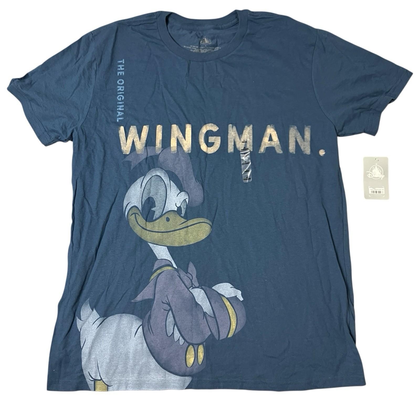 Disney T-Shirt Mens L Blue Donald Duck Wingman Graphic Tee Vacation Parks NWT S