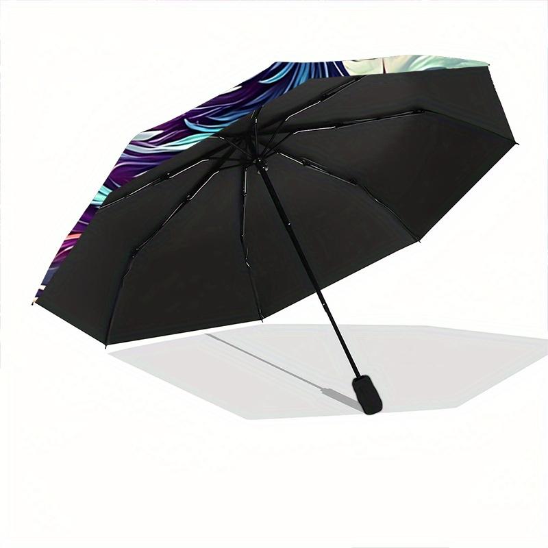 1pc Stellar Phoenix Durable Cartoon Folding Umbrella,Compact Umbrella for Men and Women, Suitable for Travel or Daily Use.A062