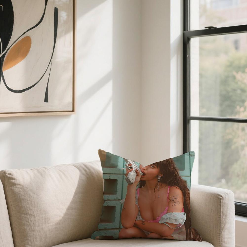 Singer R-Rebecca Black Salvation Cushion Cover For Sofa Car Office Cafe Soft And Comfortable Double-Sided Printing Pillow Cover