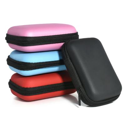 Mini Étui de Rangement Portable Fermeture Éclair Pochette de Transport Sac Boîte pour Écouteur Casque
