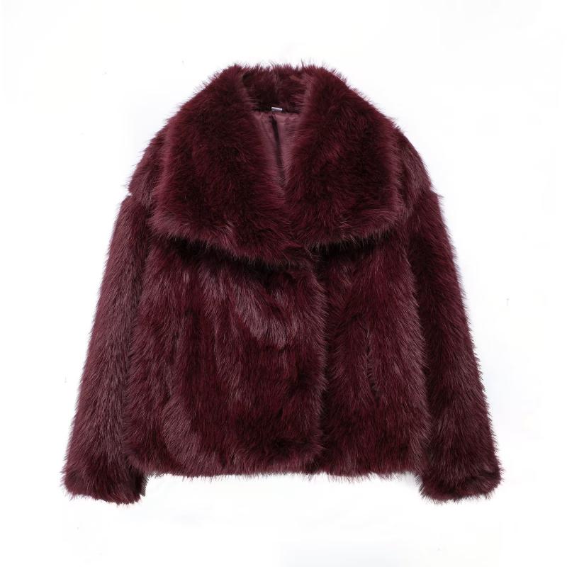 Autumn New Women's Clothing Faux Fur Short Top Women's Coat Spring Women's Jacket Top