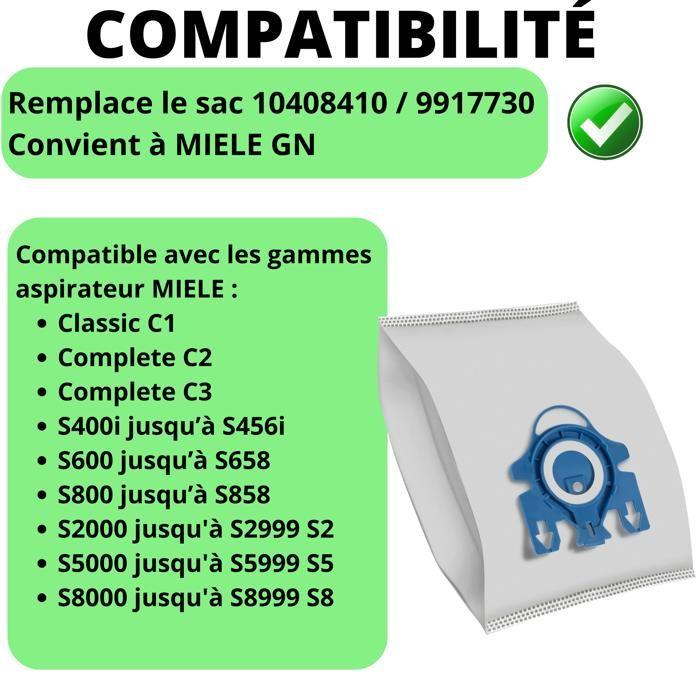 Staubsaugerbeutel für MIELE GN [10er-Pack] Ersatzbeutel 10408410/9917730 für MIELE Classic C1 Complete C2 C3 S2 S4 S5 S6 S8 Serie