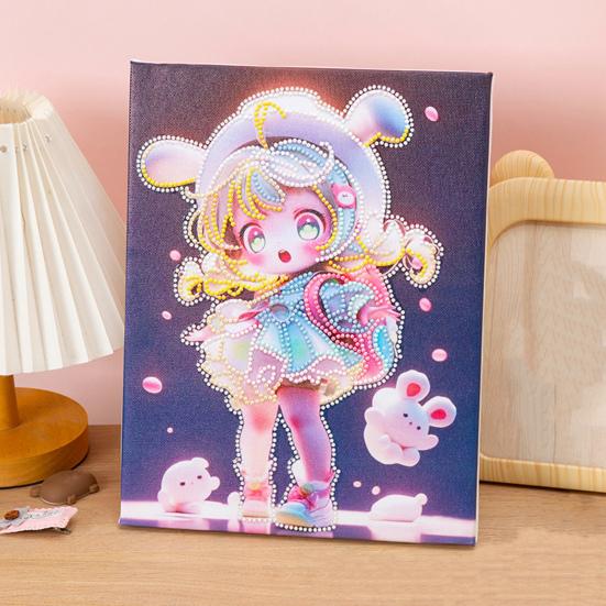 1 Set Diamond Painting Picture Durable Cartoon Design DIY Luminous Diamond Painting Kit