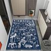 Dinosaur Skeleton Fossil Themed Antislip Carpet Durable Polyester Home Decoration Floor Mat Large Size Logo Design Suitable For Bedroom Living Room