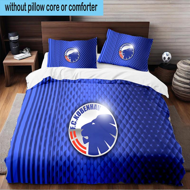 Copenhagen Lion Emblem 3PCS Print Bedding Set, Includes A Duvet Cover and Two Pillowcases for Bedroom, Dormitory, Suitable for All Seasons