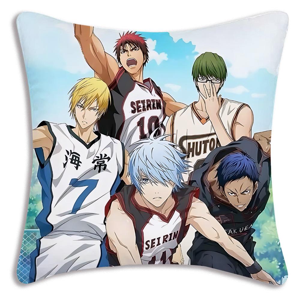 Anime For Kurokos No Baskets Pillow Covers Cartoon Sofa Decorative Home Double-sided Printing Short Plush Cute Cushion Cover