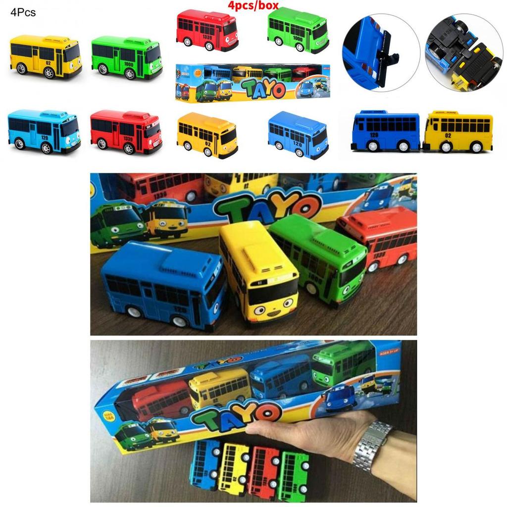 Mini Bus di Alta Qualità in Nove Colori con Porte Funzionanti Set di Giocattoli Educativi