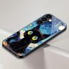 Starry Sky Cat Tempered Glass Phone Case Suitable for Samsung Galaxy S26 S25 S24 S23 S22 S20 FE/Ultra/Plus Anti Drop Back Cover