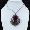 Faceted Kashmir Ruby Pendant Copper Wire Wrapped Pendant Handmade Octopus Pendant Genuine Gemstone Pendant Gift For Her Copper Wire Jewelry