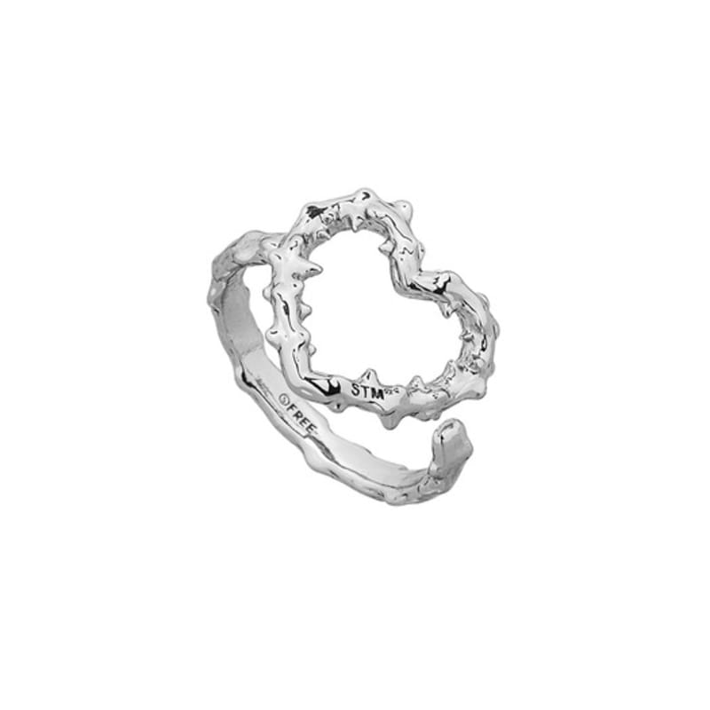 SENTIMENTS NO.611 [SILVER] SPIKY HEART RING