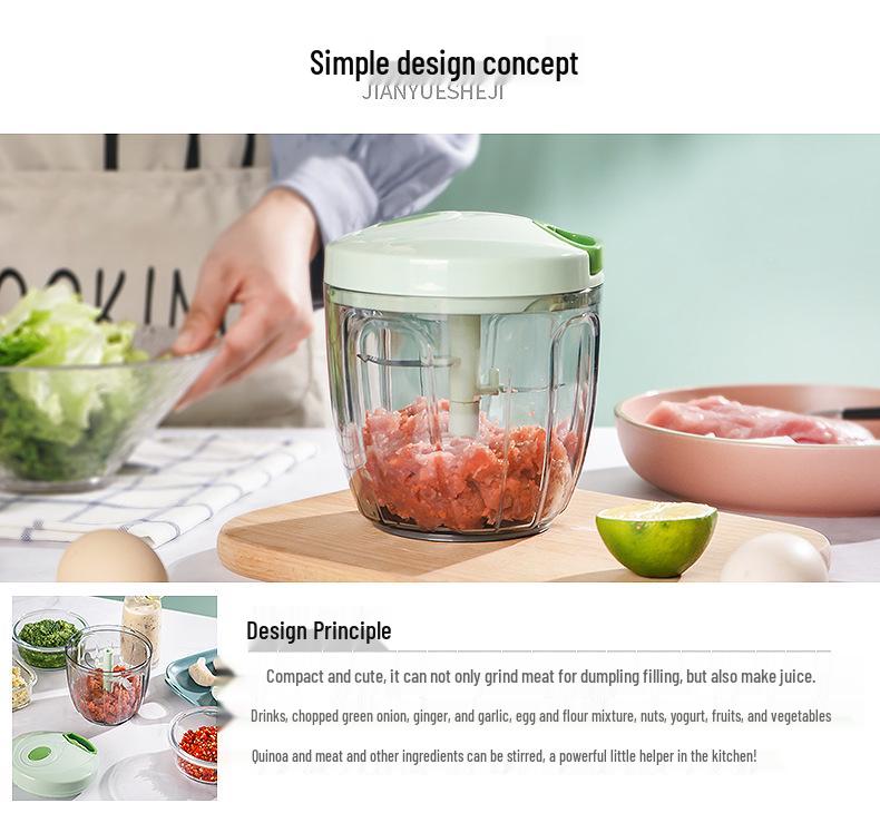 Manual Food Processor: Pumpkin Masher, Meat Grinder, Baby Food Maker, Onion Ginger Garlic Chopper