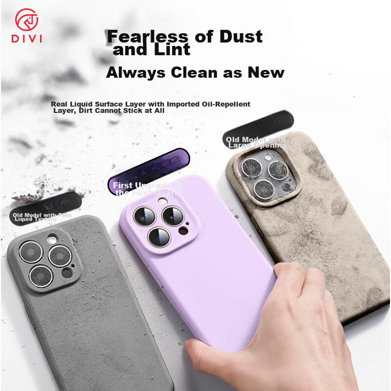 Official Version True Liquid StateIPhone 12 Case, Liquid Silicone Full Camera Protection Ultra-Thin Shockproof Anti-Scratch Phone Cover, Purple