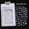 Nail Art Resin Butterfly Bow Decoration - White, Ribbon Bow, Large/Medium/Small, DIY Cross-Border Wearable.