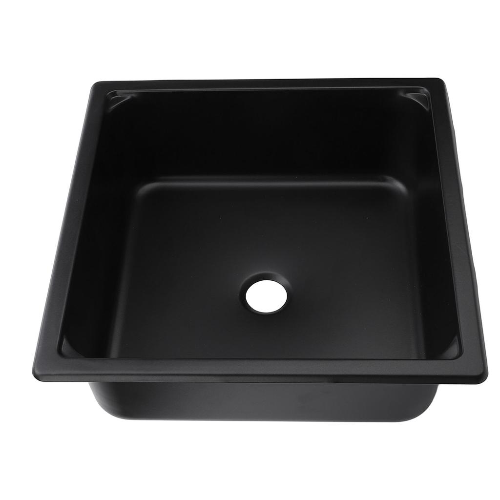 Single Bowl Bar Sink 13.8 X 13.8 X 4.7in Square Stainless Steel Kitchen Sink with 40mm Drain Hole for Caravan Food