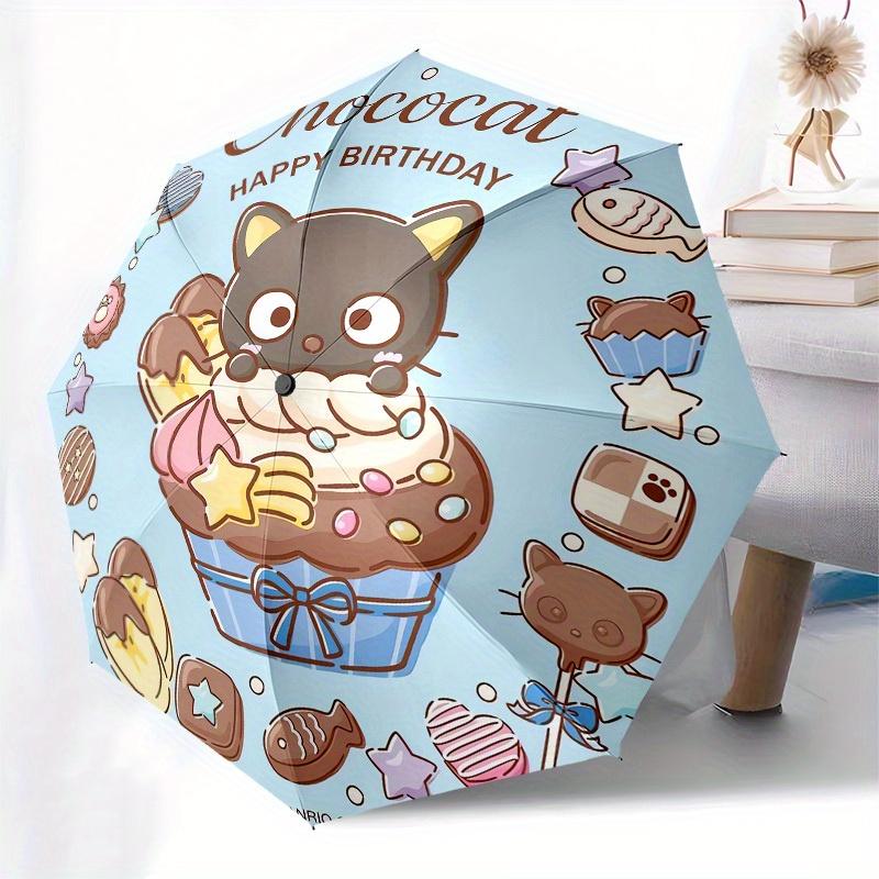 1pc Chococat Birthday Celebration Umbrella with Plastic Handle,Suitable for All Seasons Home Travel Outdoor UmbrellaSanlio092