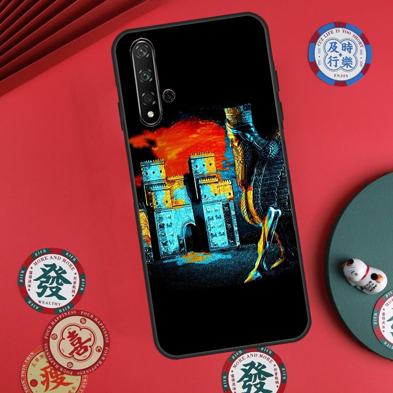 Lamassu Assyrian Winged Lion For Huawei Nova 12s 7i 8i 11i 12i Y73 Y70 Y90 Y60 Y72 Y61 Y91 9 10 SE P30 Pro P40 Lite Case