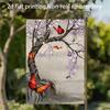 2D Flat, 1pc, 2D Flat Printing, Butterfly and Flower Tree Garden Flag, Polyester Material, Multiple Sizes, Machine Washable and Durable for Outdoor Us