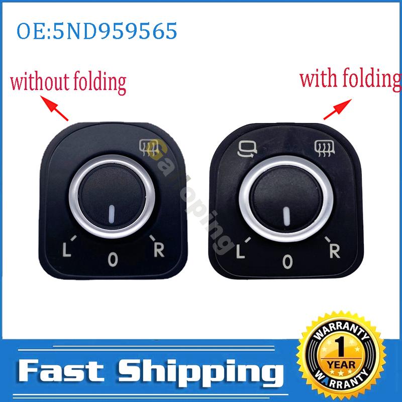5ND959565 Rear View Mirror Adjust Knob Switch Button for Volkswagen VW  Golf MK5 MK6 Jetta MK5 Tiguan CC Sharan Rabbit