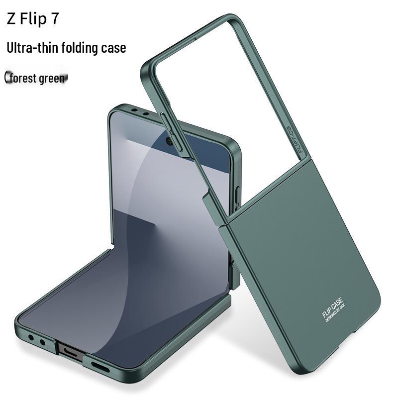 GKK Solid Color Anti-drop PC Case for Samsung Z Flip7 - Large Window, Skin-feel, Cross-border, Foldable Screen Protection
