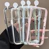 The Bow Is Suitable for Apple 17promax Mobile Phone Case IPhone16 Frame 15 Anti-drop 13/12 Women's 11 Transparent.
