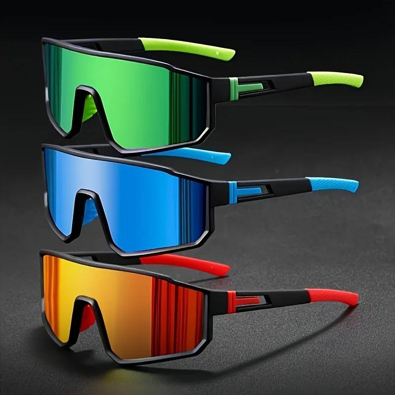 3PCS Vintage Sports Sunglasses Men Women Fishing Running Cycling Mountaineering Sport Man Sun Glasses Anti-Glare UV400