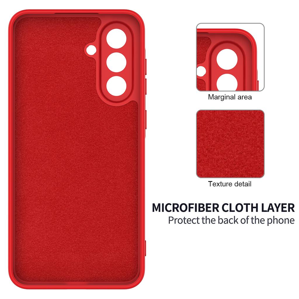 For Samsung Galaxy F56 5G/M56 5G Liquid Silicone Case Phone Back Cover with Hand Strap