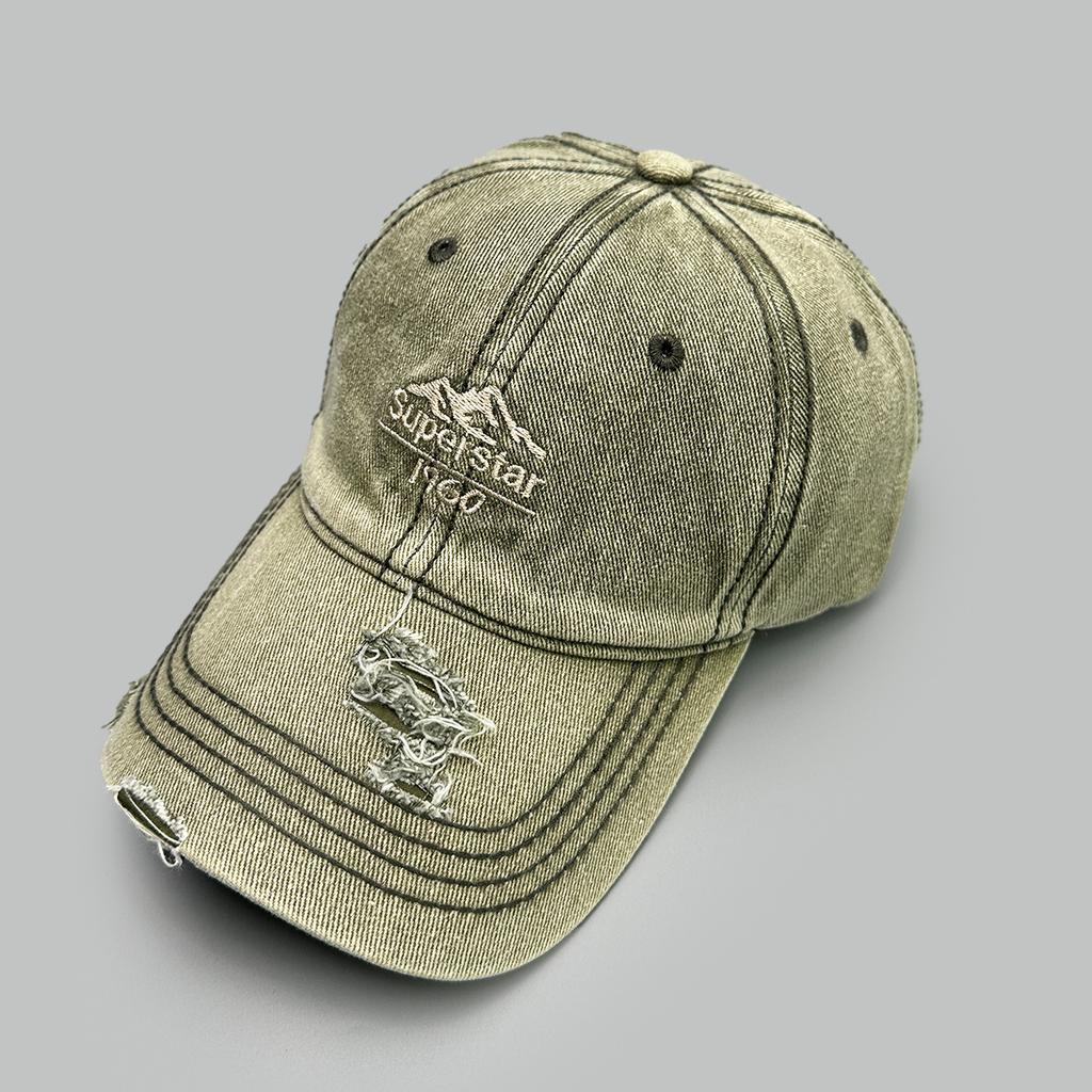 Frühling und Herbst Amerikanische Retro Bergspitze Buchstabenstickerei Baseballkappe Herren und Damen Hohl Windschutzkappe