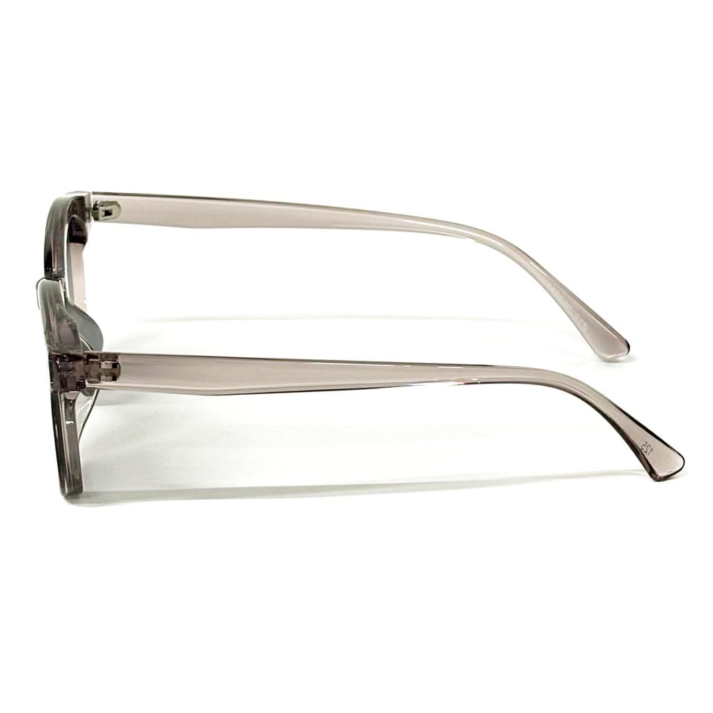 FashionBerry Clear Gray x Light Smoke Sunglasses with Over UV Oval Thick Lightweight Eyewear for and Outdoor Activities 99% Protection, Lenses,