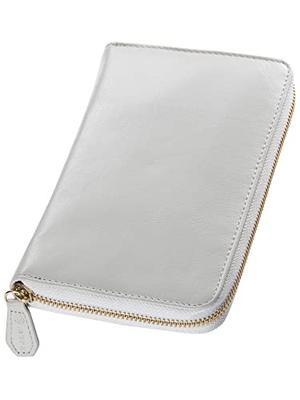 [Mura] Passbook Case, Goat Leather, Women's, Genuine Leather, Multi-Purpose Case, Anti-Magnetic, Anti-Skimming, Accordion-Covered
