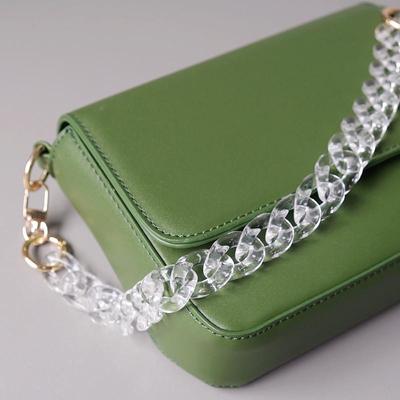 DIY nowa moda damska torebka akcesoria łańcuch przezroczysty odpinany żywica solidny luksusowy pasek kobiety kopertówka torebka na ramię łańcuszek