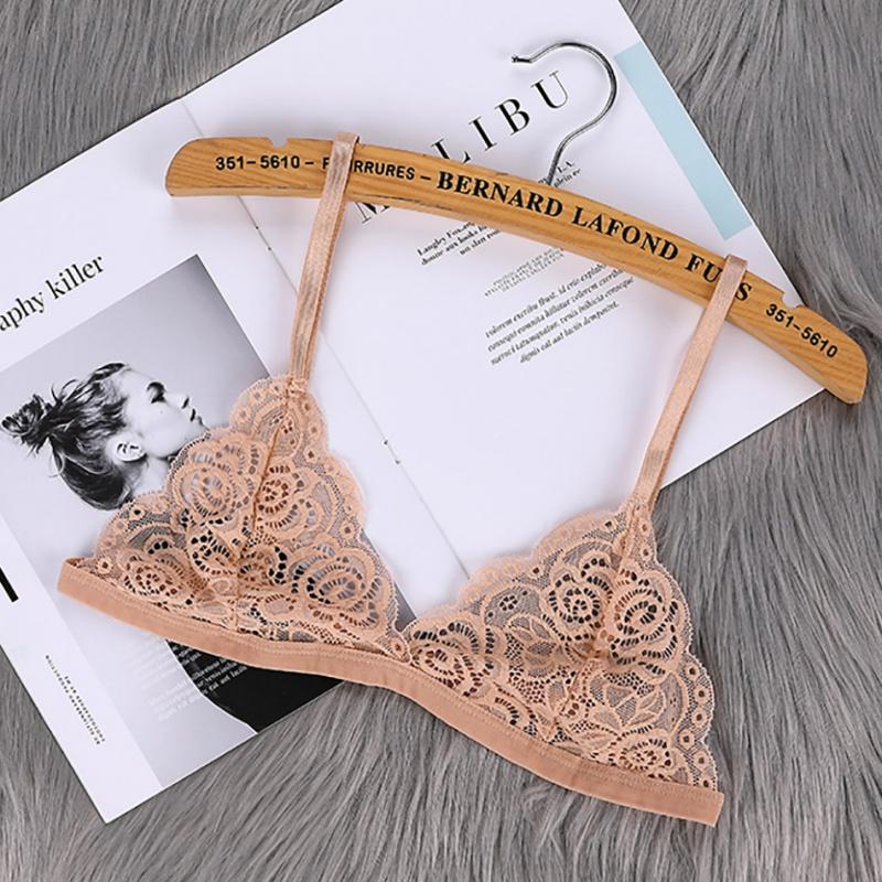Women's Bra Bralette Bras Floral Lace Bra Sheer Brassiere Underwear