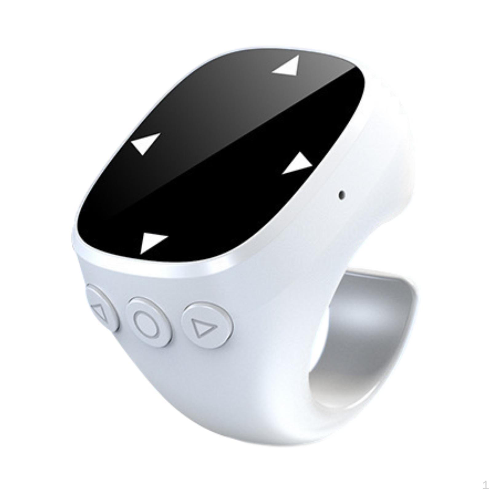 

Прокручивающееся кольцо дистанционного управления для автоматического переключения музыки для мужчин и женщин белый