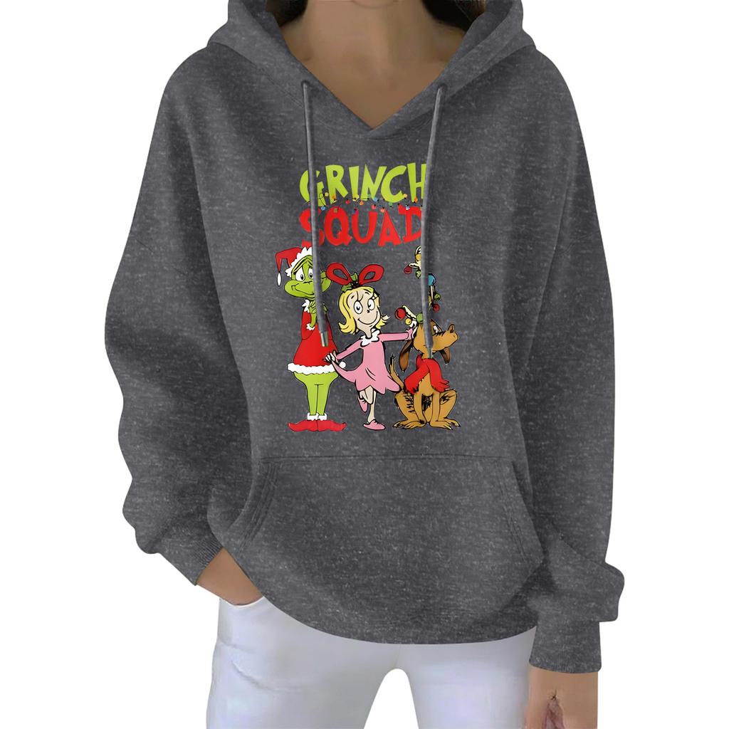 Women's Christmas  Hoodie Funny Cute Christmas Holiday Sweatshirt Pullover